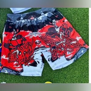 Stylish Red and Black Men's Shorts